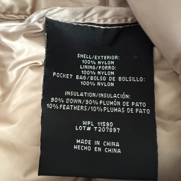 32 Degrees Down Packable Hooded Puffer Jacket Quilted Coat Women's Size L  Taupe - Picture 8 of 11